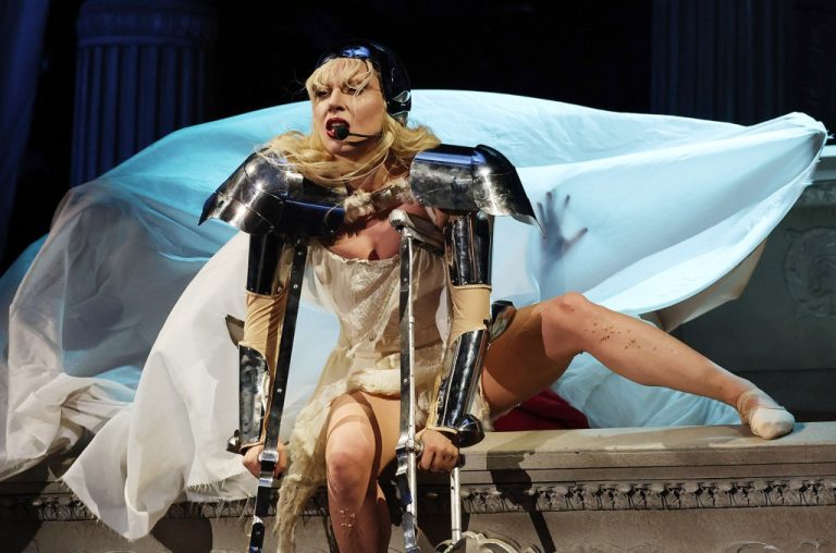 Lady Gaga Slips, Falls & Recovers Like a Pro at Vegas Mayhem Ball Show
