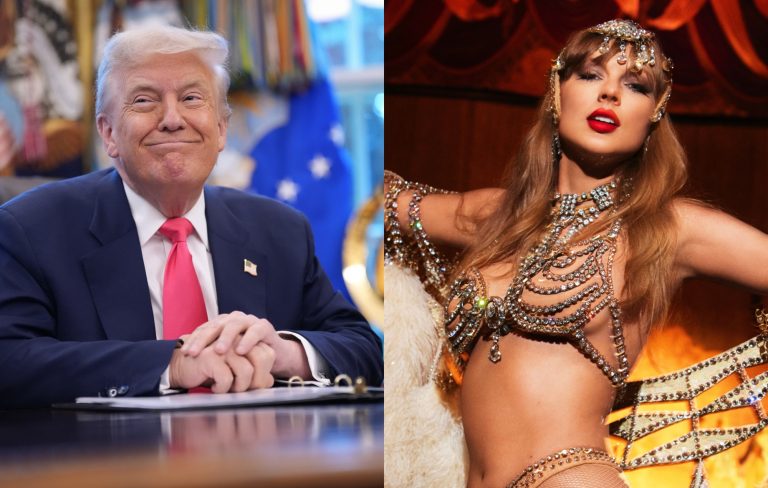 Donald Trump appears to be a fan of "terrific" Taylor Swift again after engagement reveal
